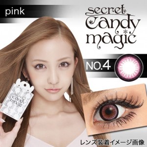 シークレットキャンディーマジック No.04 ピンクの装着画像・レンズ画像